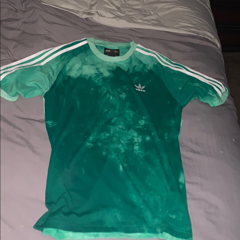Adidas Pharrell Williams Green Tie Dye HU Tee